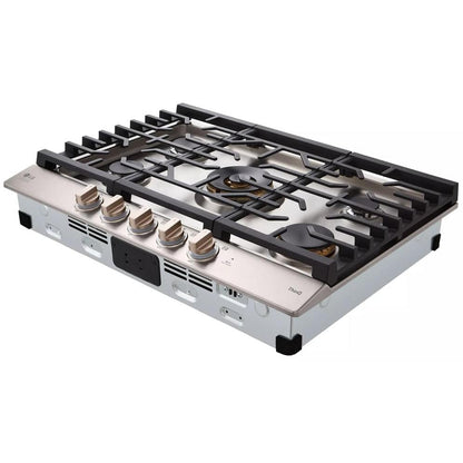  LG STUDIO 30-inch Built-in Gas Cooktop with UltraHeat™ Dual Burner CBGS3028N IMAGE 4