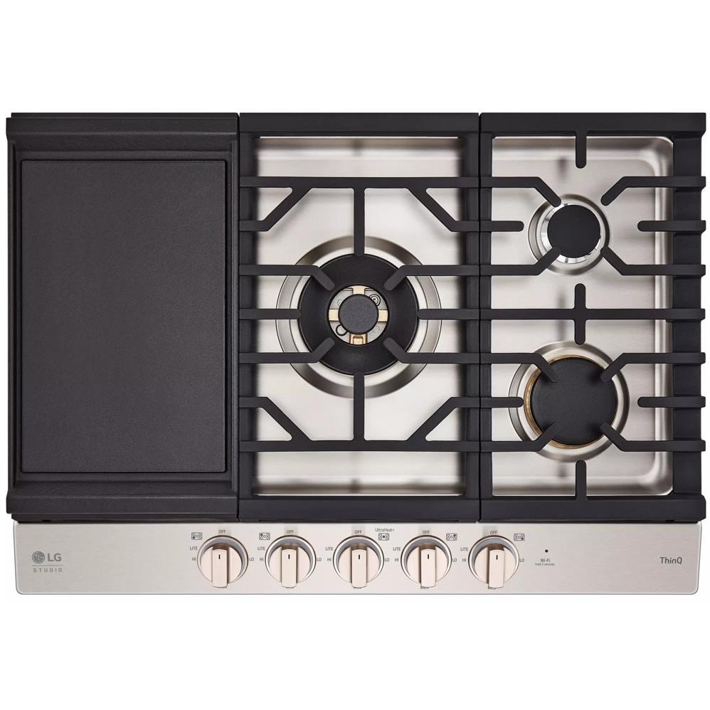  LG STUDIO 30-inch Built-in Gas Cooktop with UltraHeat™ Dual Burner CBGS3028N IMAGE 5