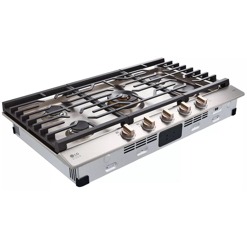 LG STUDIO 36-inch Built-in Gas Cooktop with UltraHeat™ Dual Burner CBGS3628N IMAGE 3