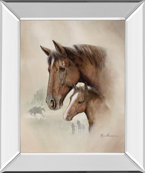 Mirrored Frame Race Horse I By Ruane Manning