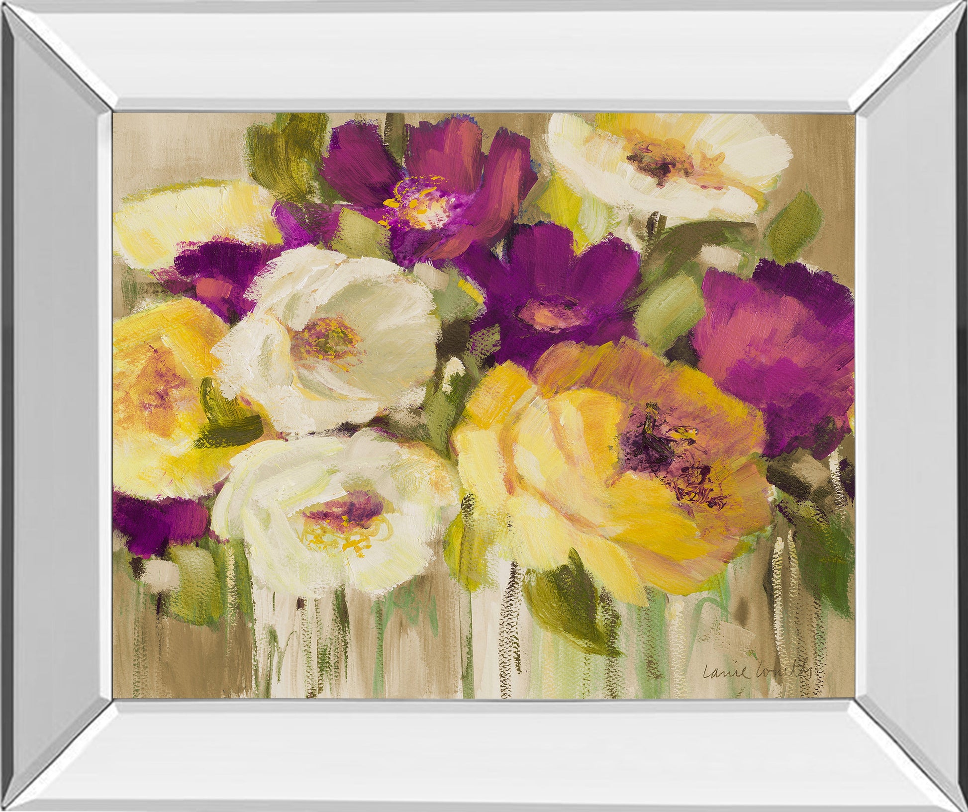 Mirrored Frame Deep In Purple I By Lanie Loreth