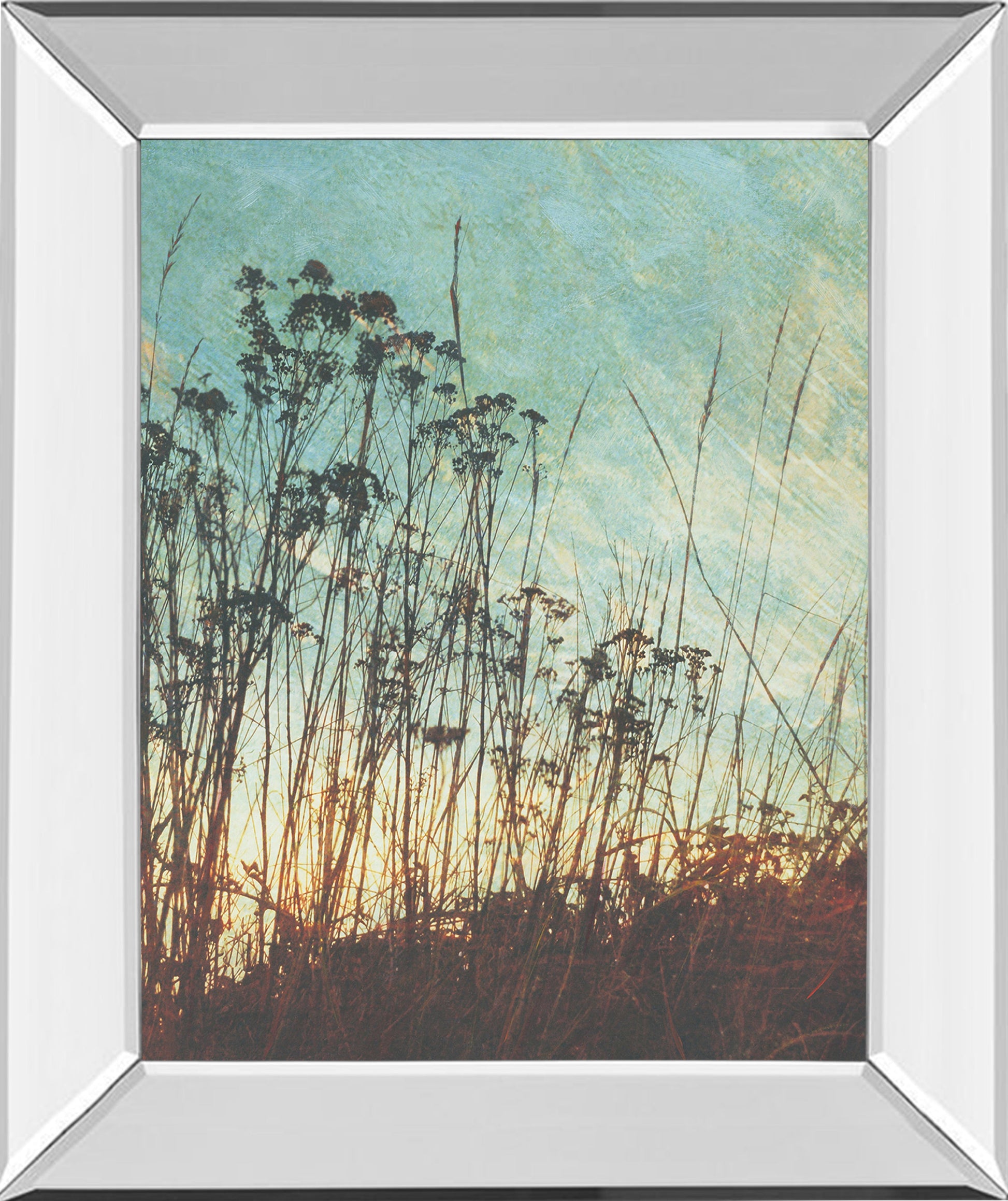 Mirrored Frame Wild Grass By Amy Melious