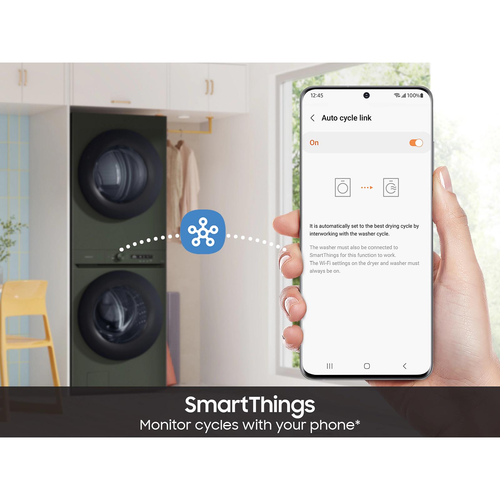  Samsung Bespoke AI Laundry Hub™ 5.3 cu. ft. Large Capacity Single Unit Washer with Flex Auto Dispense System and 7.6 cu. ft. Gas Dryer WH53DBH700GF/A3 IMAGE 7