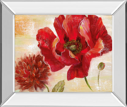 Mirrored Frame Passion For Poppies II By Nan