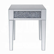 Noralie Glam Square End Table with Tapered Legs