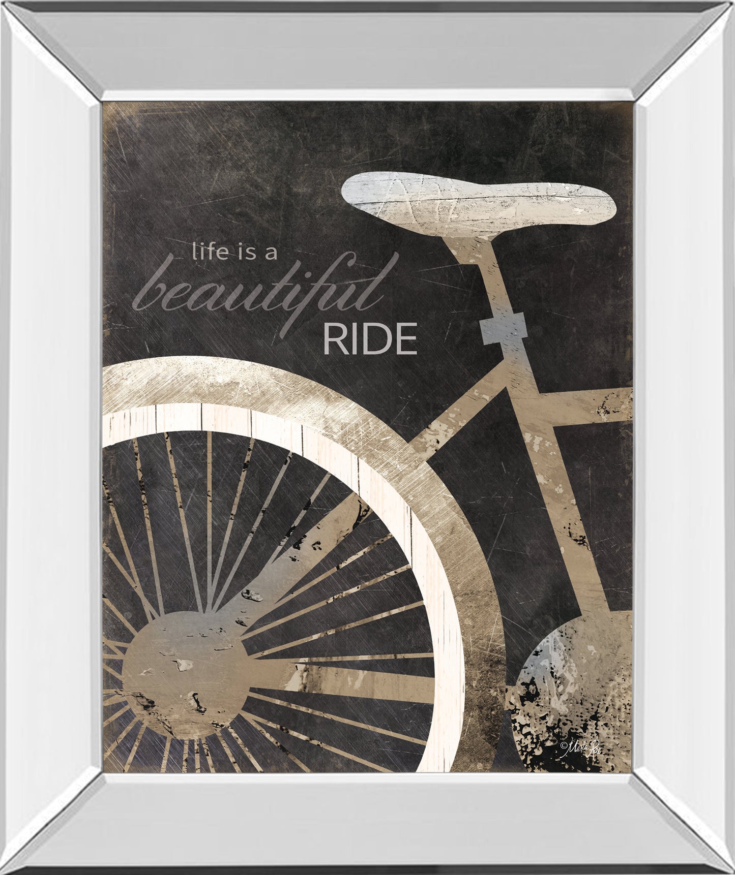 Mirrored Frame Life Is A Beautiful Ride By Marla Rae