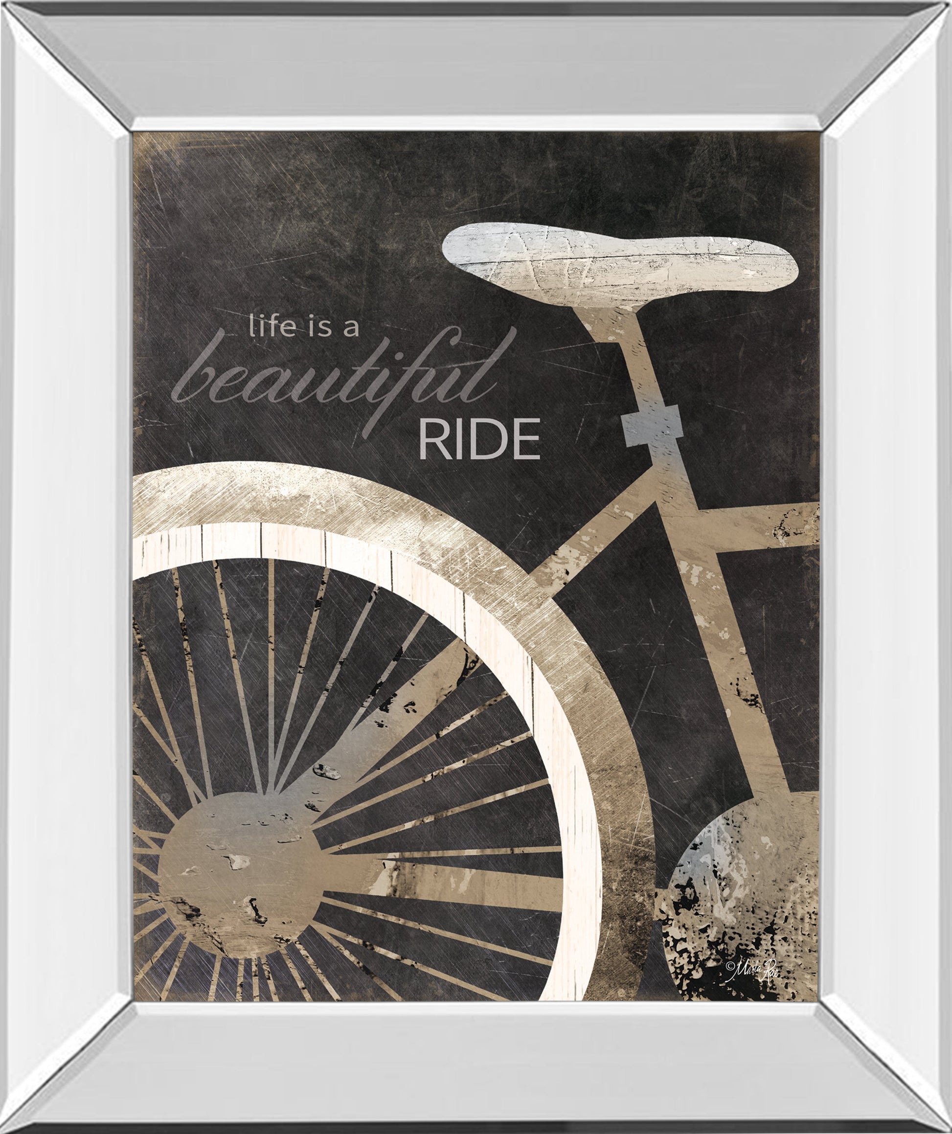 Mirrored Frame Life Is A Beautiful Ride By Marla Rae