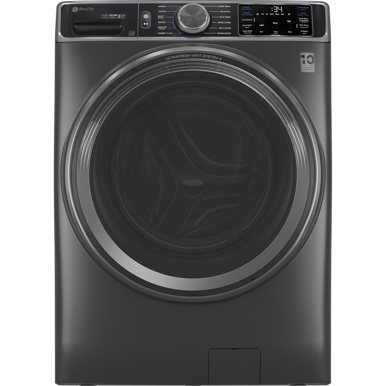  GE Profile 5.5 cu. ft. Front Loading Washer with UltraFresh Vent System Plus PFW955SPWDS IMAGE 1