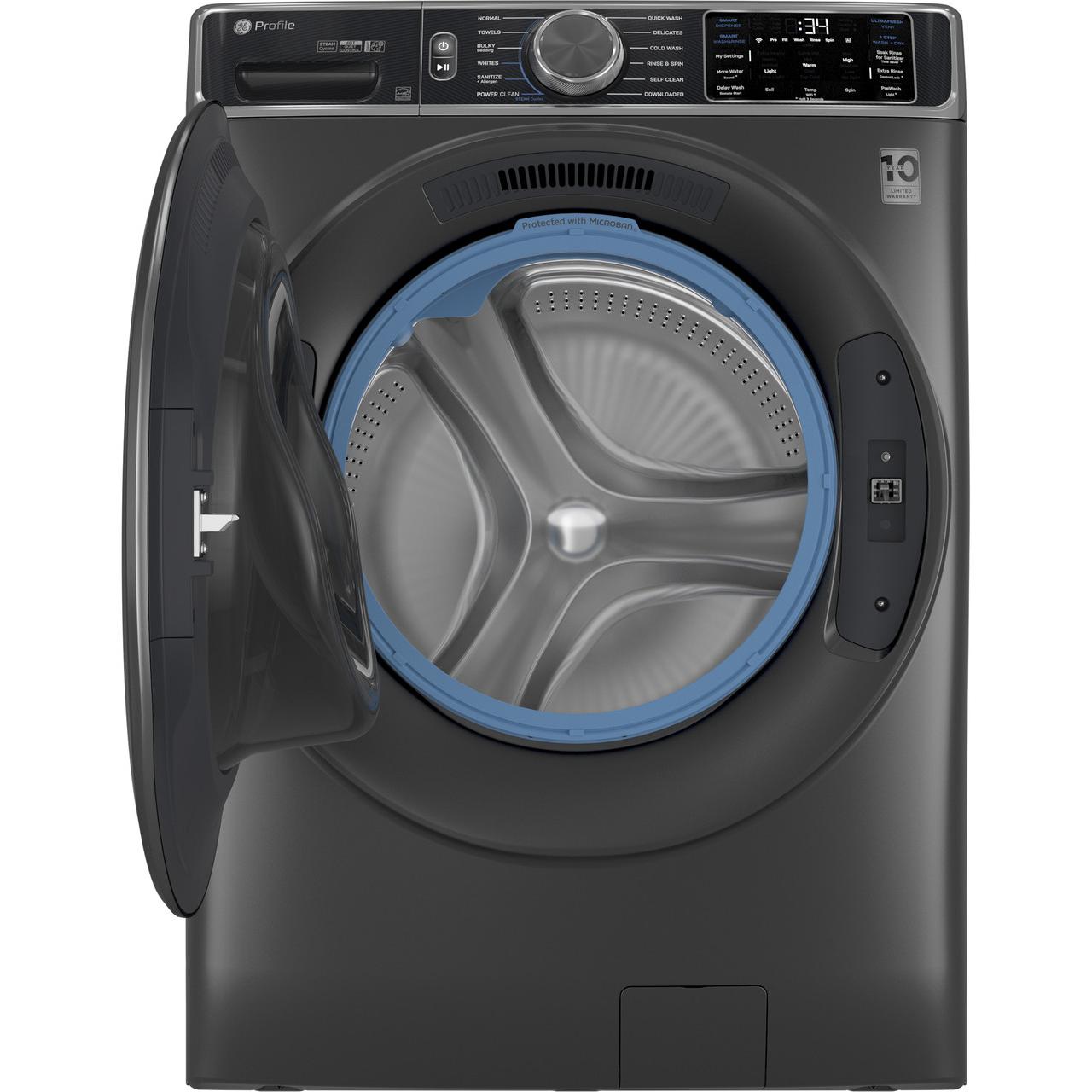  GE Profile 5.5 cu. ft. Front Loading Washer with UltraFresh Vent System Plus PFW955SPWDS IMAGE 2