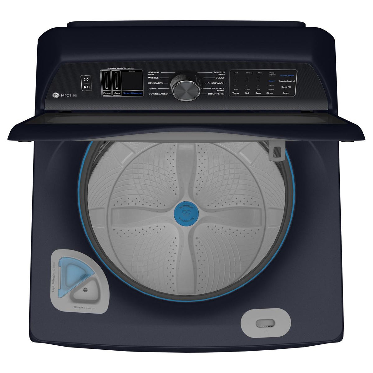  GE Profile 5.4 cu. ft. Top Loading Washer with Smarter Wash Technology and Adaptive SmartDispense PTW800BPWRS IMAGE 2