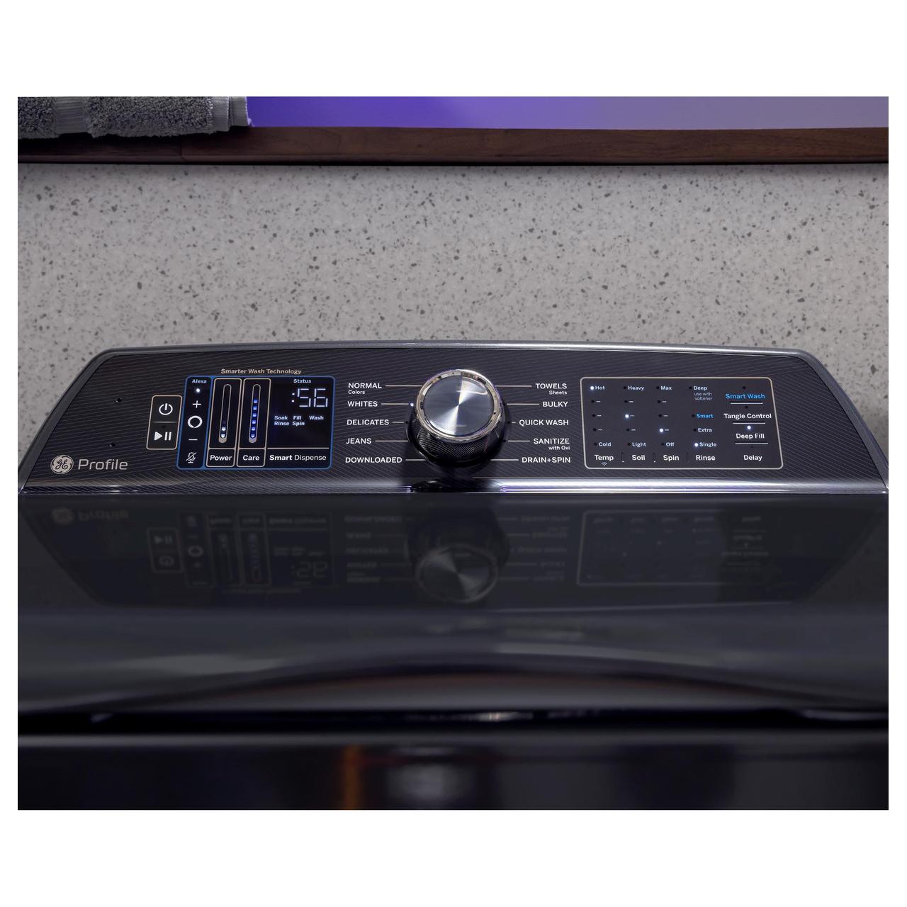  GE Profile 5.4 cu. ft. Capacity Washer with Smarter Wash Technology and Adaptive SmartDispense PTW800BPWRS IMAGE 8