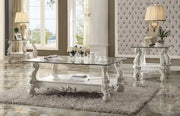 Mesa de centro rectangular Versailles con tablero de cristal