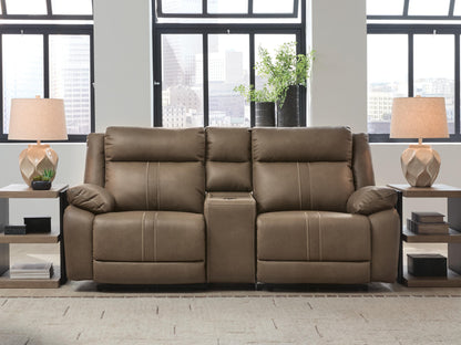 Max-Media 3-Piece Power Reclining Sectional Loveseat with Audio Console