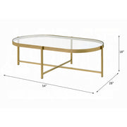 Mesa de centro ovalada Charrot de 137 cm de largo