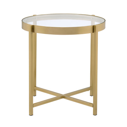 Mesa auxiliar redonda Charrot de 24" de diámetro