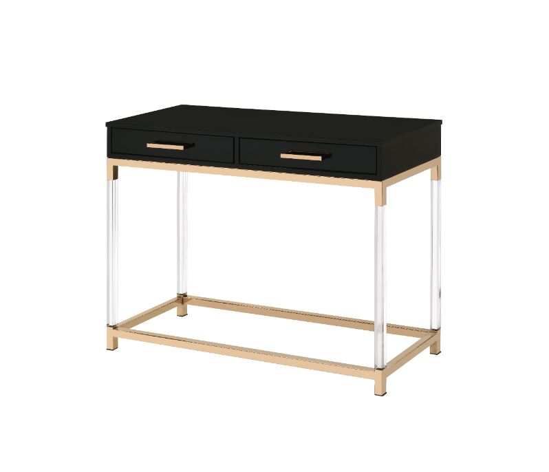 Mesa de sofá rectangular Adiel con 2 cajones