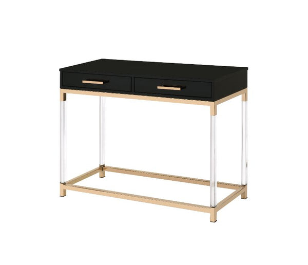Mesa de sofá rectangular Adiel con 2 cajones