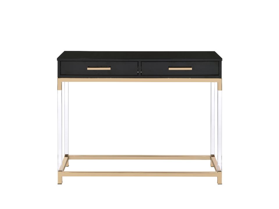 Mesa de sofá rectangular Adiel con 2 cajones