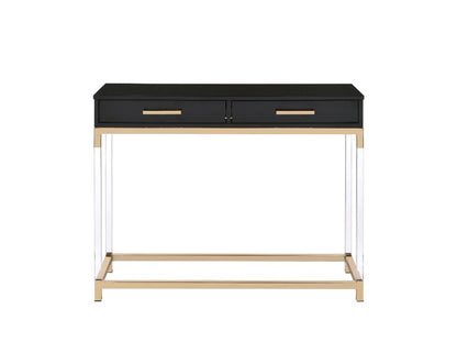 Mesa de sofá rectangular Adiel con 2 cajones