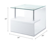 Mesa auxiliar rectangular Nevaeh