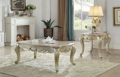 Mesa auxiliar cuadrada Gorsedd de 71 cm de largo