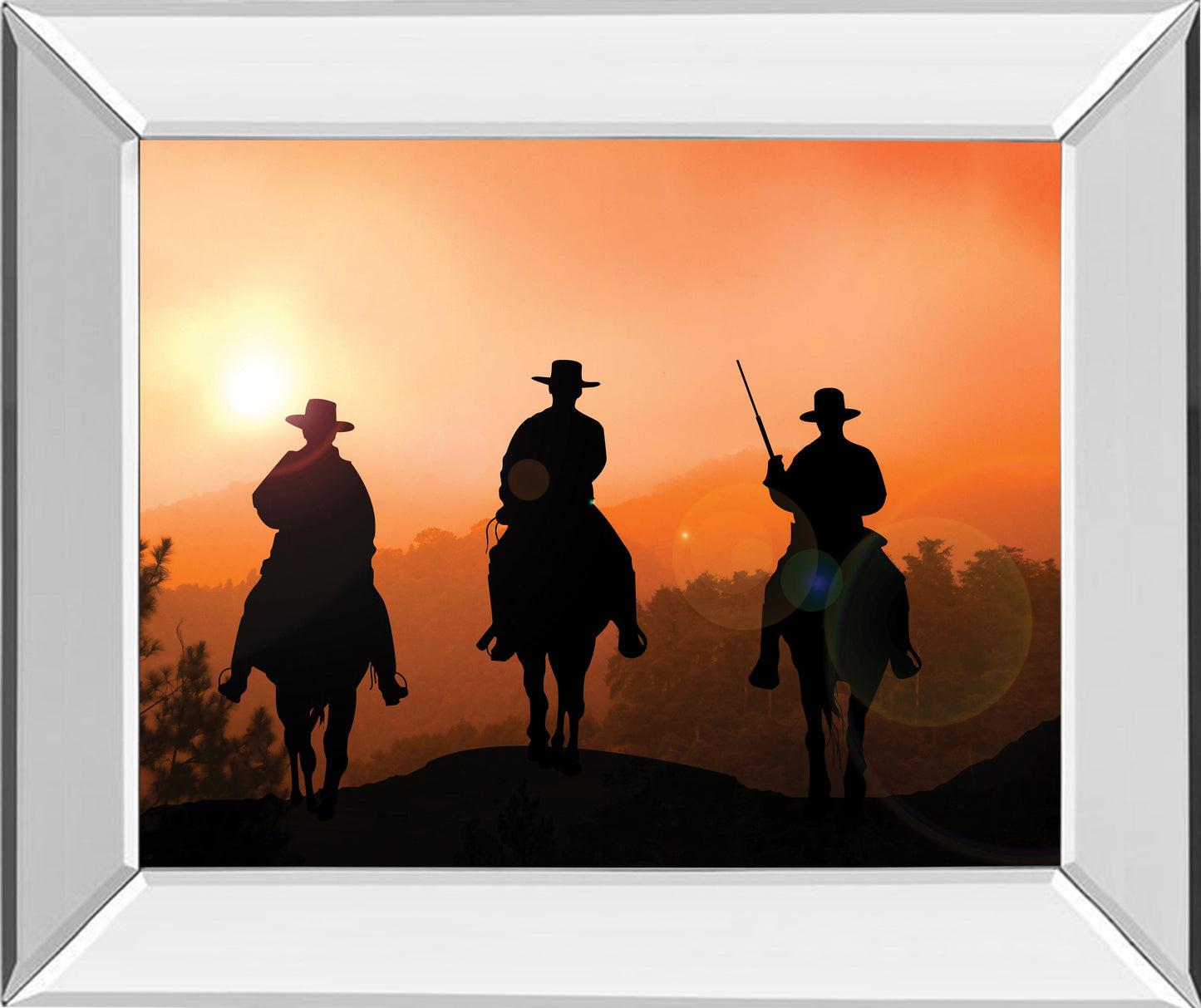 Mirrored Frame Horse Riders By Jtanki
