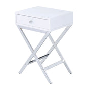 Mesa auxiliar rectangular Coleen con 1 cajón