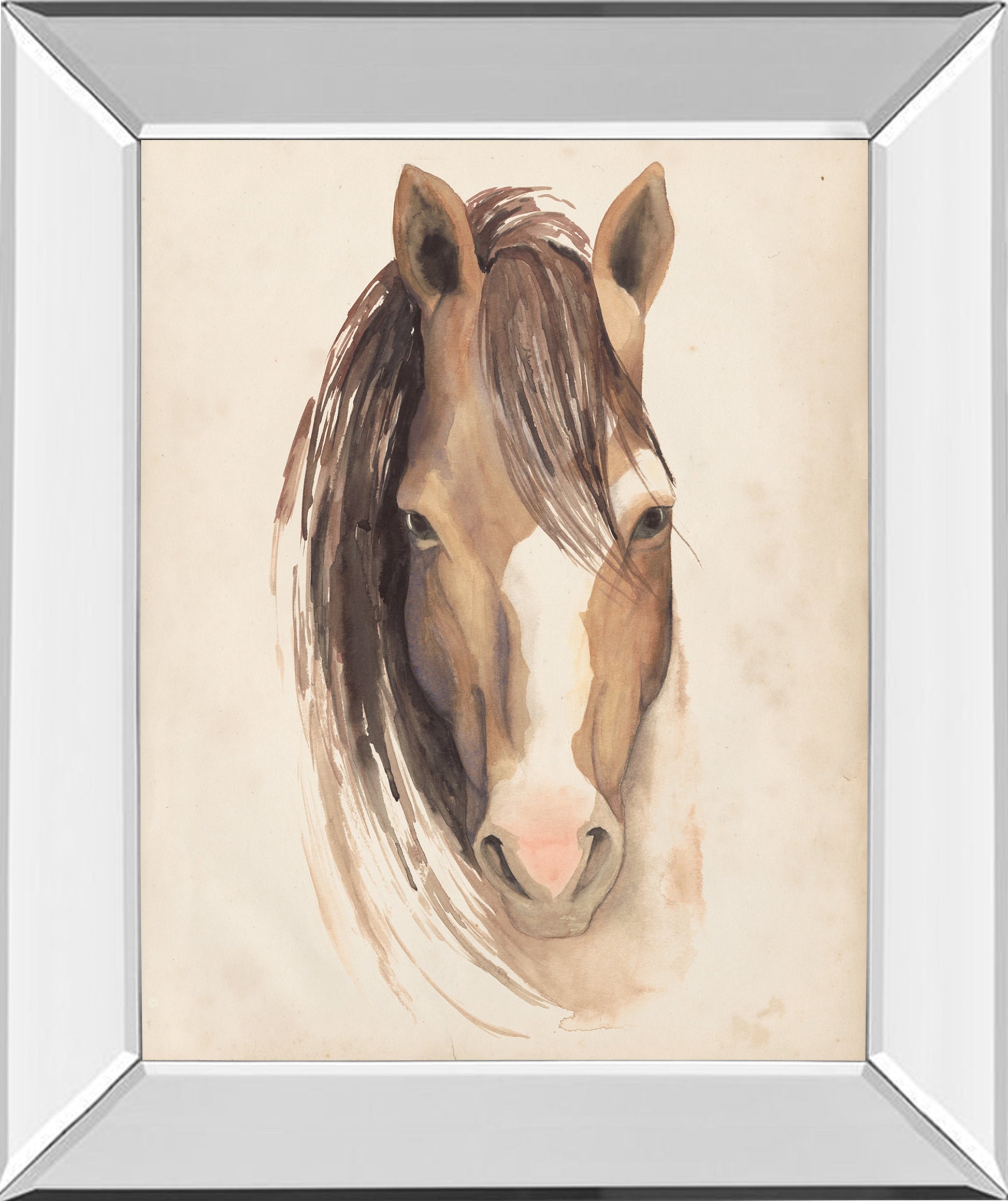 Mirrored Frame Watercolor Animal Study By Grace Popp