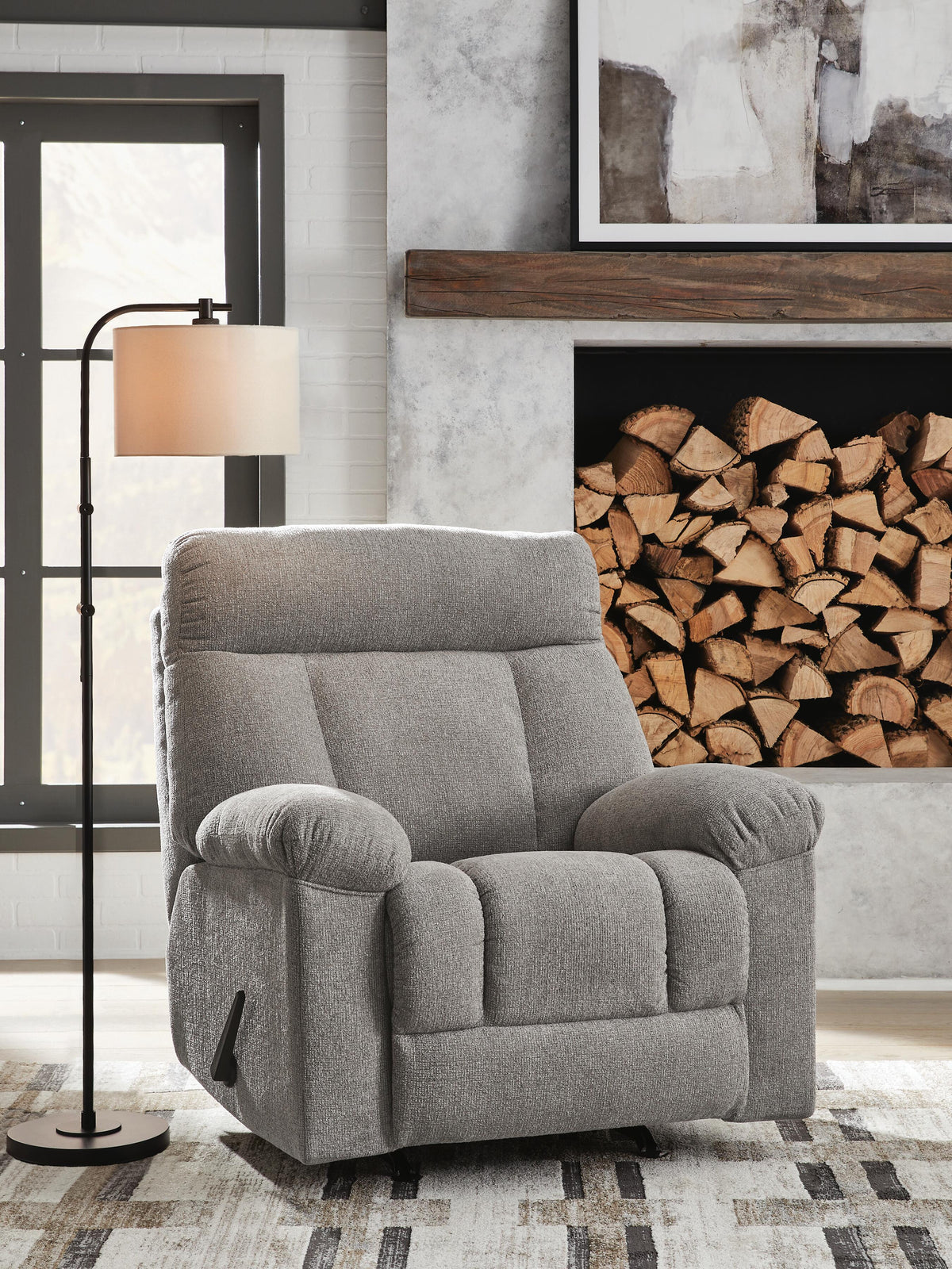 McArlie Rocker Recliner in Smoke