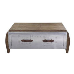 Mesa de centro rectangular Brancaster de 1 cajón con tablero de madera