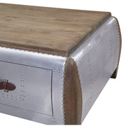 Mesa de centro rectangular Brancaster de 1 cajón con tablero de madera