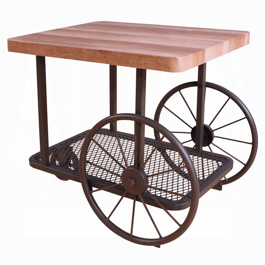 Mesa auxiliar rectangular Francie de 71 cm de largo