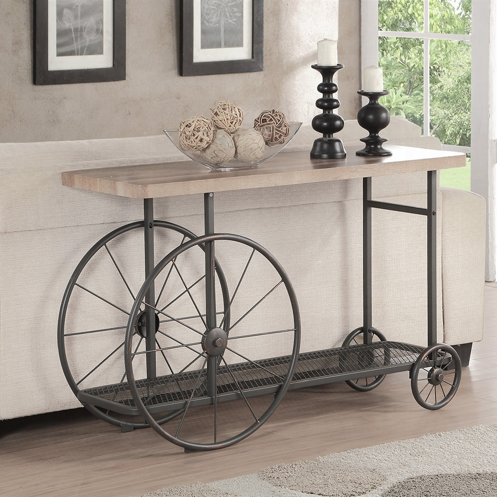 Mesa de sofá rectangular Francie de 122 cm de largo