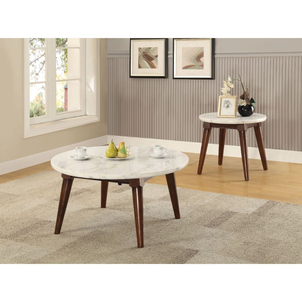 Mesa de centro redonda Gasha de 91 cm de diámetro