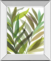 Mirrored Frame Tropical Greens I By Rebecca Meyers