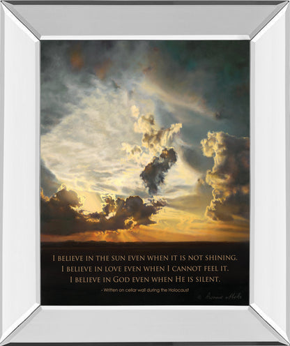Mirrored Frame Believe By Bonnie Mohr