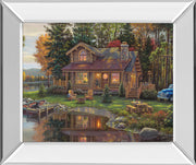 Mirrored Frame Peace Like A River Cabin By Kim Norlien