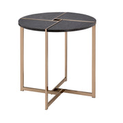 Mesa auxiliar redonda Bromia de 24" de diámetro