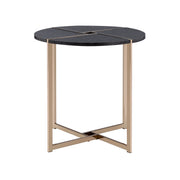 Mesa auxiliar redonda Bromia de 24" de diámetro