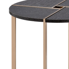 Mesa auxiliar redonda Bromia de 24" de diámetro