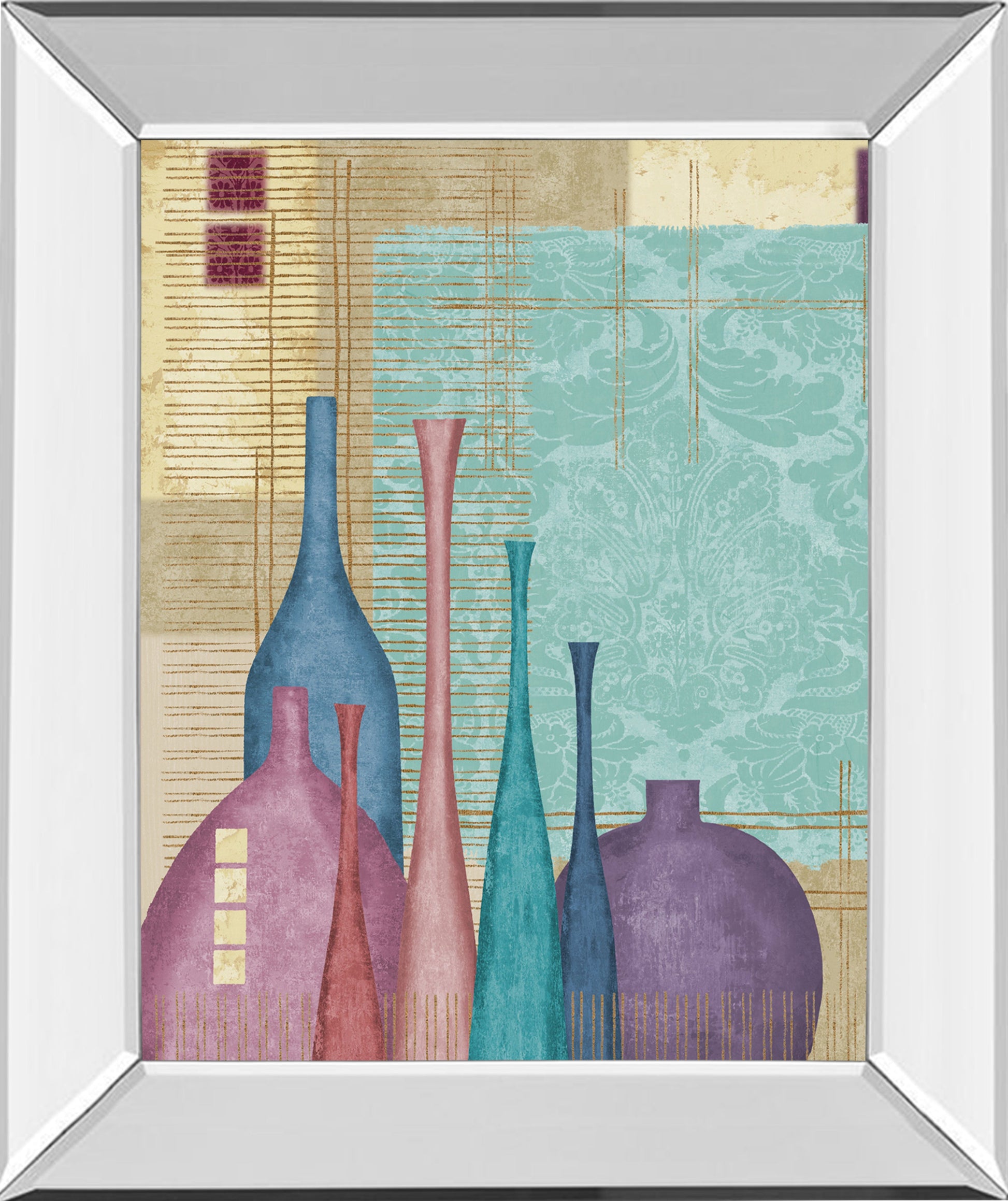Mirrored Frame Raku I By Linda Wood