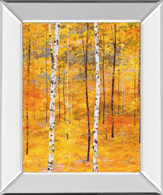 Mirrored Frame Iridescent Trees V By Alex Jawdokimov