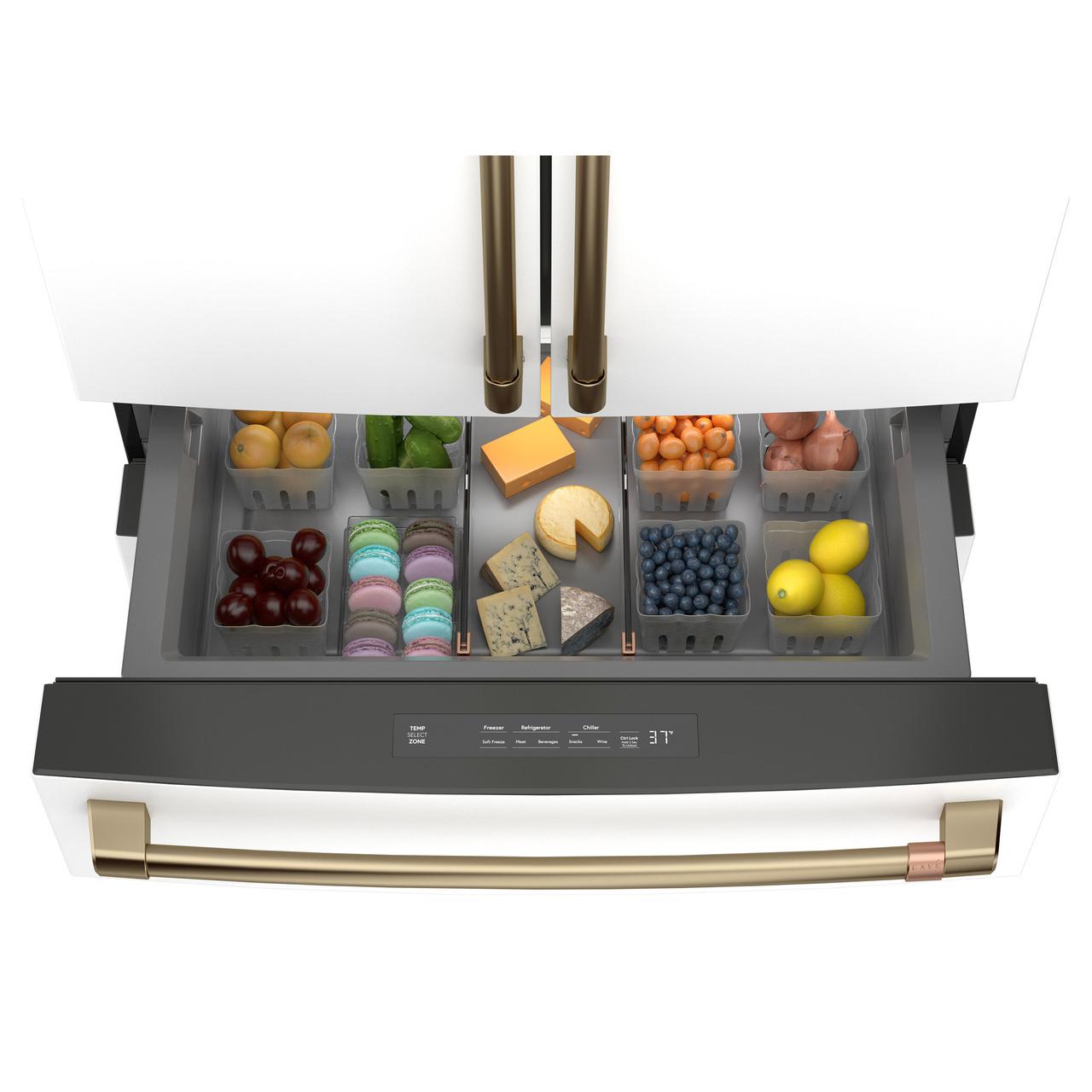  Café 23.2 Cu. Ft. Smart Counter-Depth 4-Door French-Door Refrigerator CJE23DP4WW2 IMAGE 3