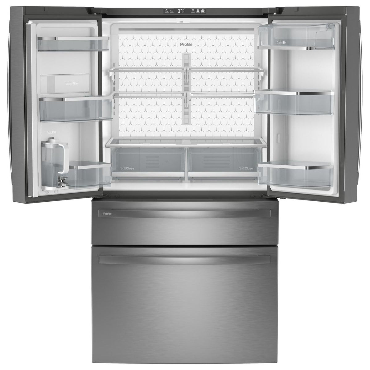  GE Profile 23.2 Cu. Ft. Smart Counter-Depth Fingerprint Resistant 4-Door French-Door Refrigerator PJE23BYWFS IMAGE 2