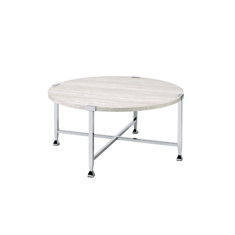 Mesa de centro redonda Brecon de 91 cm de diámetro
