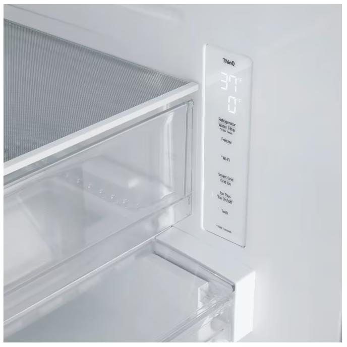 LG 25 cu.ft. 3-Door French Door Refrigerator with Hybrid Handle Design and External Ice and Water Dispenser LF25H6330S IMAGE 7