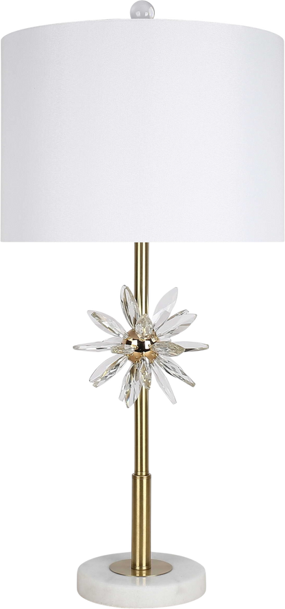 Crystal Bloom II Crystal and Marble Table Lamp (Case Pack 2)