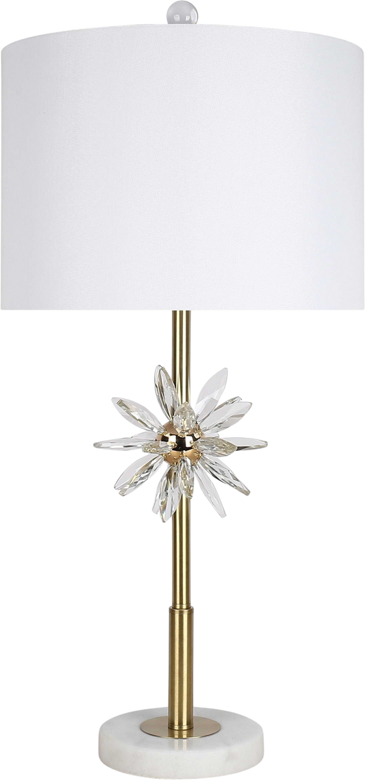 Crystal Bloom II Crystal and Marble Table Lamp (Case Pack 2)