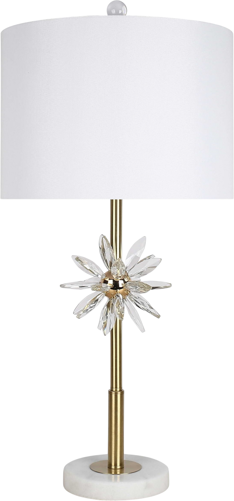 Crystal Bloom II Crystal and Marble Table Lamp (Case Pack 2)
