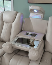 Next Move Reclining Sofa with Drop Down Table